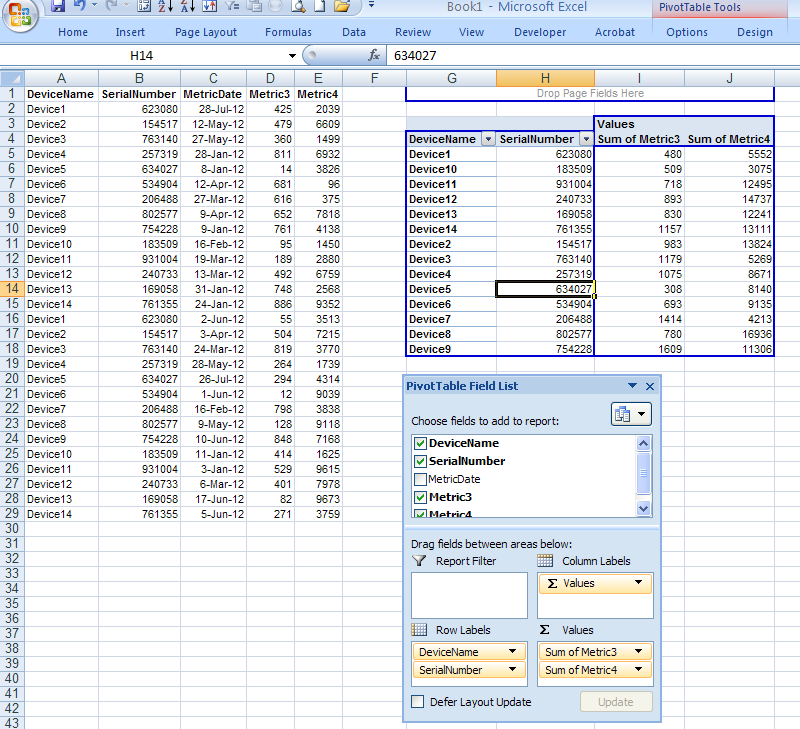 Excel 2007 Pivot Tables And Multiple Text Values Super User
