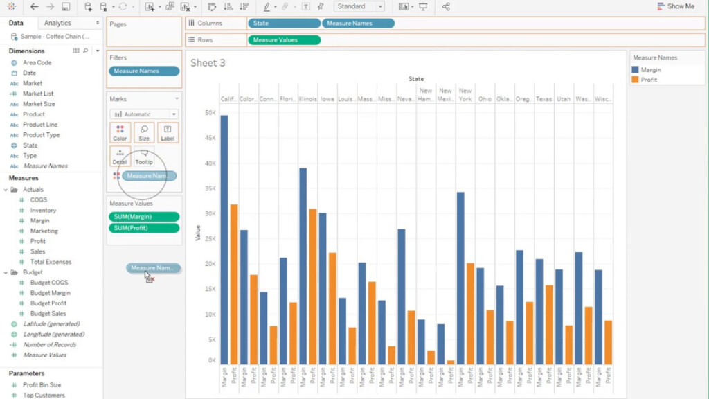 How To Create A Stacked Side by side Bar Charts In Tableau YouTube