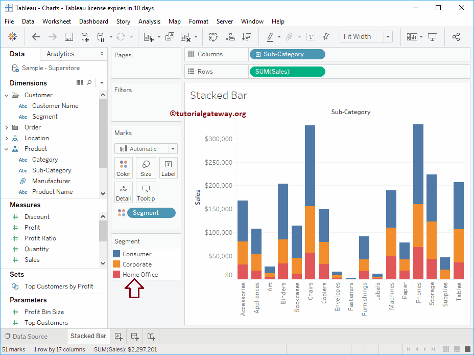 Stacked Bar Chart In Tableau