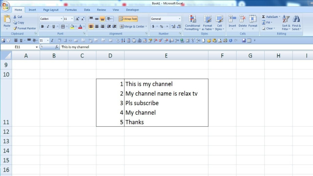 Add Multiple Lines To Text Within Cells YouTube