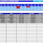 Booking And Reservation Calendar ExcelTemplate