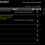 Brainstorm Worksheet