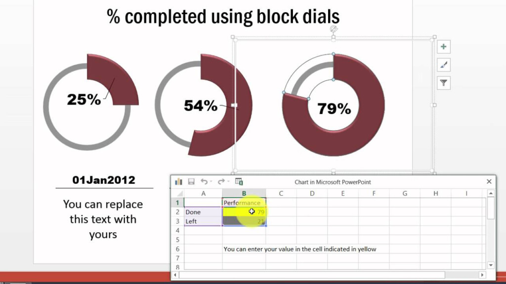 Help Video Customize Percentage Completion Charts In Graphs Pack YouTube
