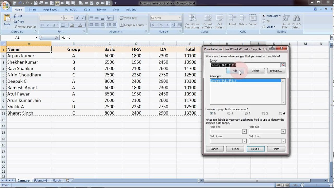 tabular pivot table