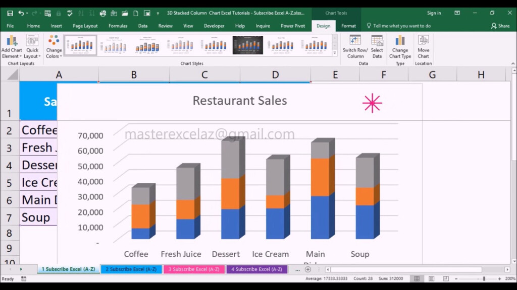 How To Make A 3D Stacked Column Chart In Excel 2016 YouTube