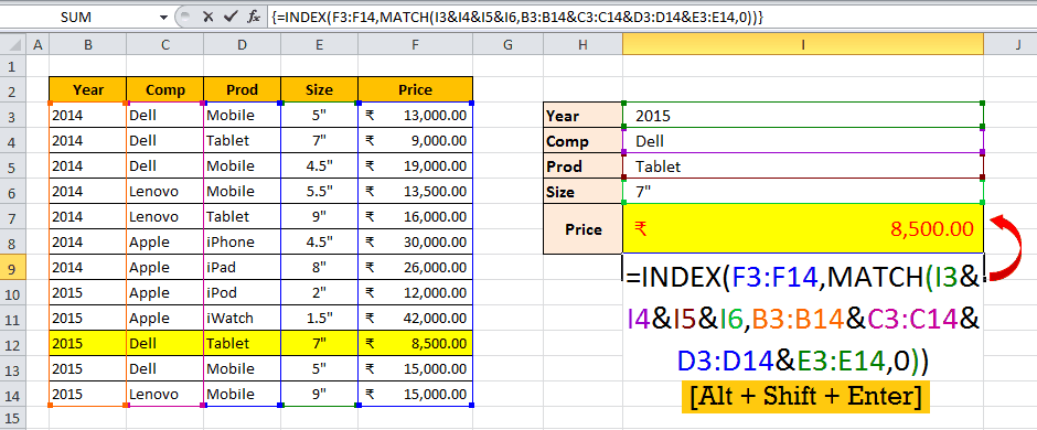 How To VLOOKUP With Multiple Criteria In Multiple Column Column 