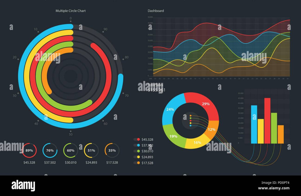 Minimalistic Infographic Template With Flat Design Daily Statistics 