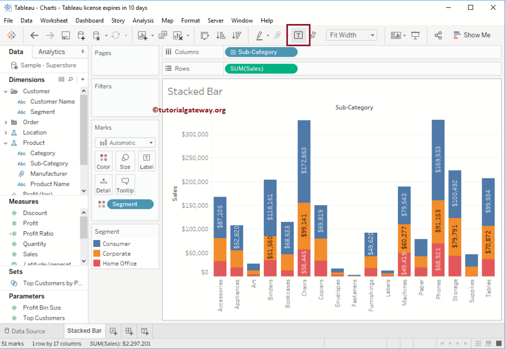Stacked Bar Chart In Tableau