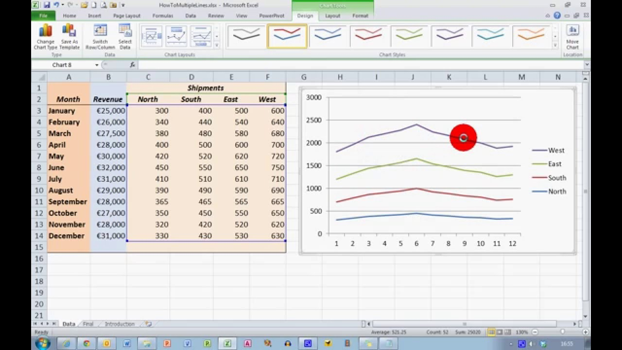 How To Chart Multiple Data Sets In Excel 2023 - Multiplication Chart ...